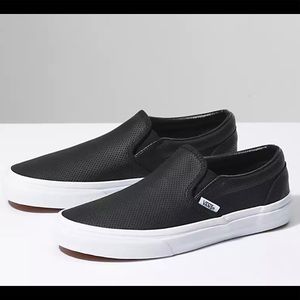 Vans Perforated Leather Slip-On. SIZE US W7. NEW WITH TAGS